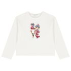 Girls White & Pink Printed Tracksuit ( 3 Piece ), 2, hi-res