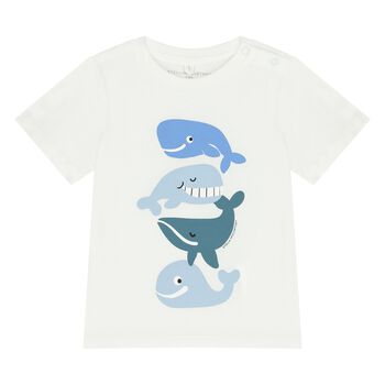 Younger Boys White Whales T-Shirt