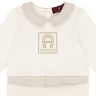 Ivory & Gold Babygrow, Hat & Bib Gift Set, 1, hi-res