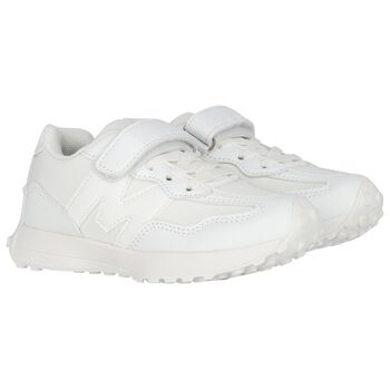 Boys White Logo Trainers