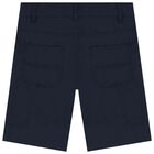 Boys Navy Blue Logo Shorts, 2, hi-res