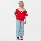 Girls Pink & Red Varsity Logo T-Shirt, 1, hi-res