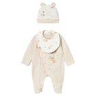 Baby Girls Pink Clouds Babygrow, 1, hi-res