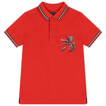 Boys Red Polo Shirt
