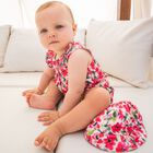 Baby Girls Pink Floral Romper, 1, hi-res