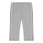 Baby Grey Web Striped Joggers, 1, hi-res