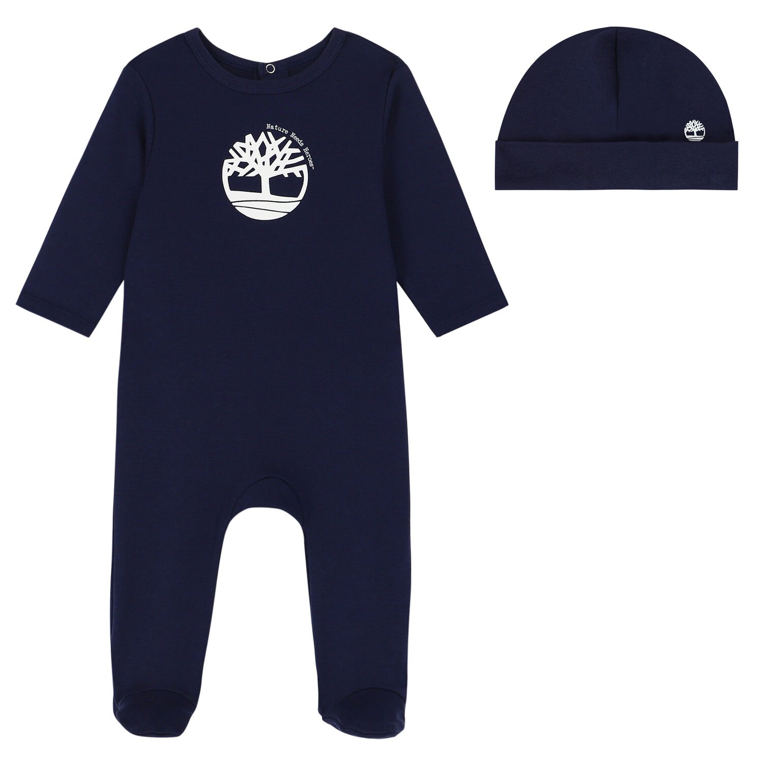 TIMBERLAND Baby Boys Navy Logo Babygrow Set Junior Couture