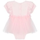 Baby Girls Pink Bodysuit Dress Set, 1, hi-res