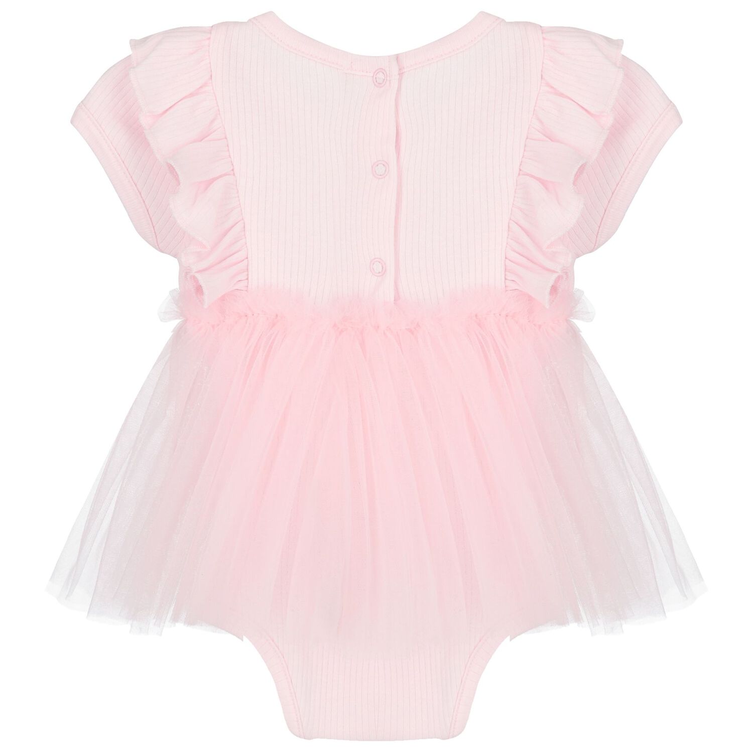 Baby Girls Pink Bodysuit Dress Set, 1, hi-res