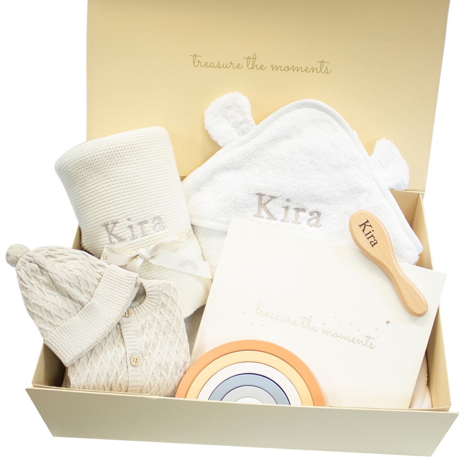 Ivory Personalised Ultimate Baby Gift Set, 1, hi-res