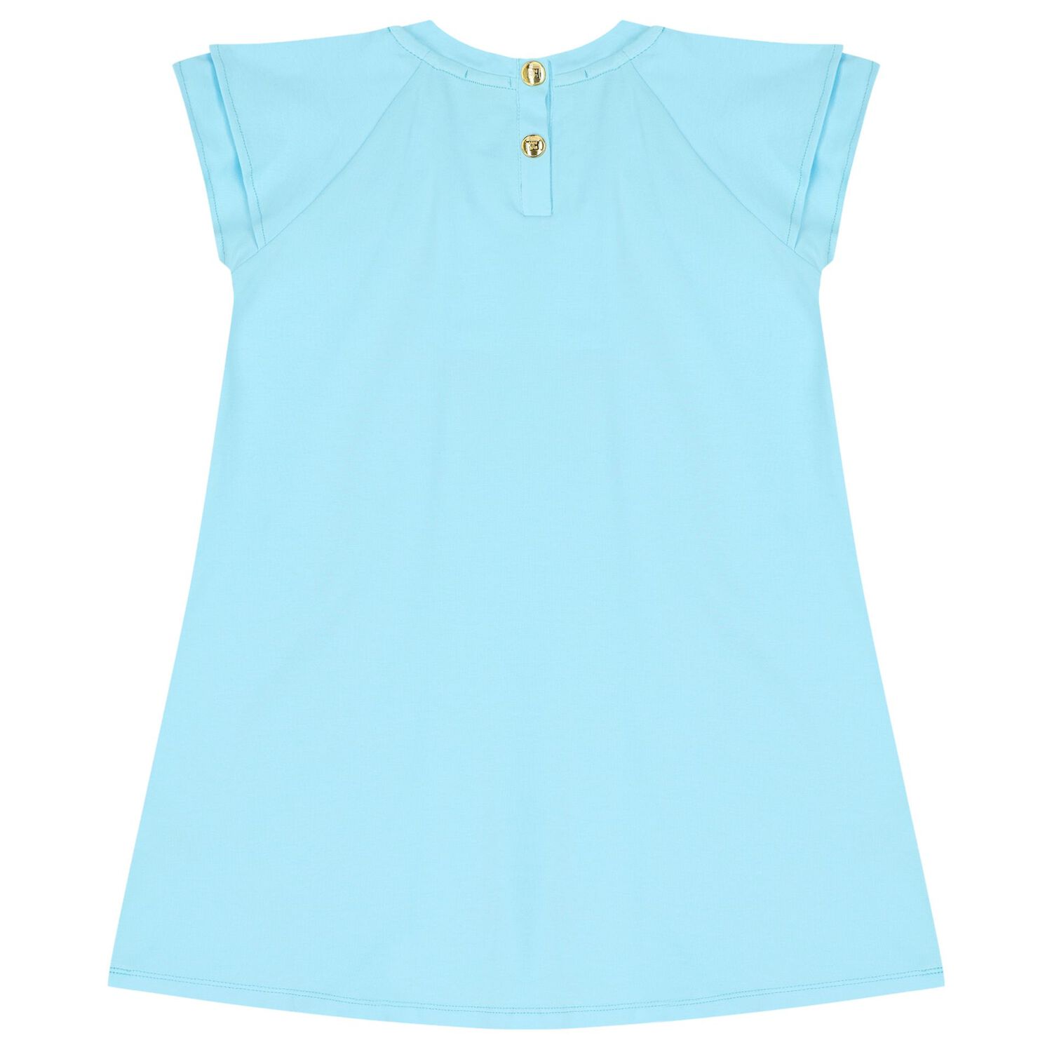 Girls Blue Logo Dress, 2, hi-res