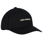 Boys Black Logo Cap, 1, hi-res