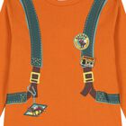 Boys Orange Bag Long Sleeve Top, 1, hi-res