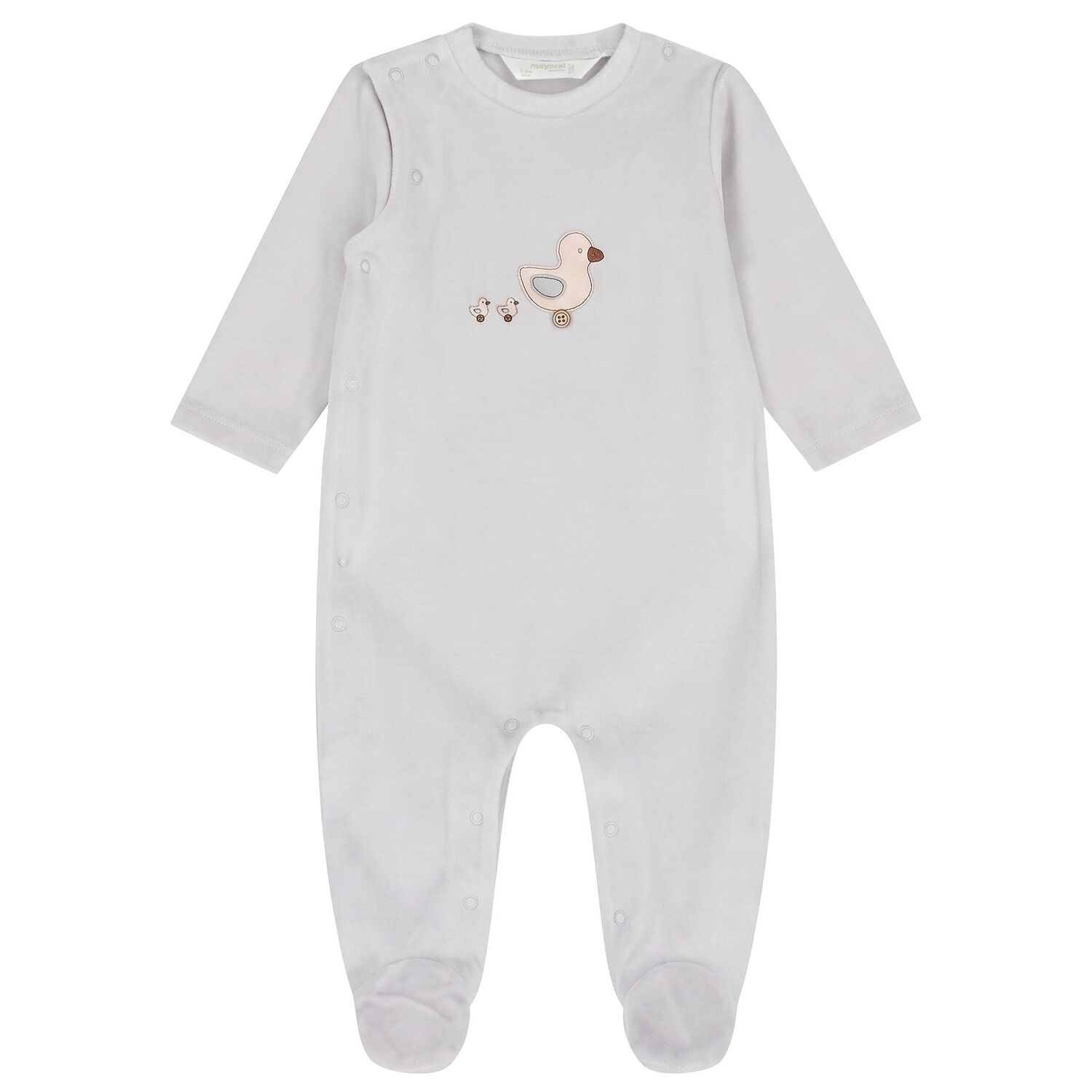 White & Grey Babygrows ( 2-Pack ), 1, hi-res