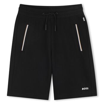 Boys Black Logo Shorts