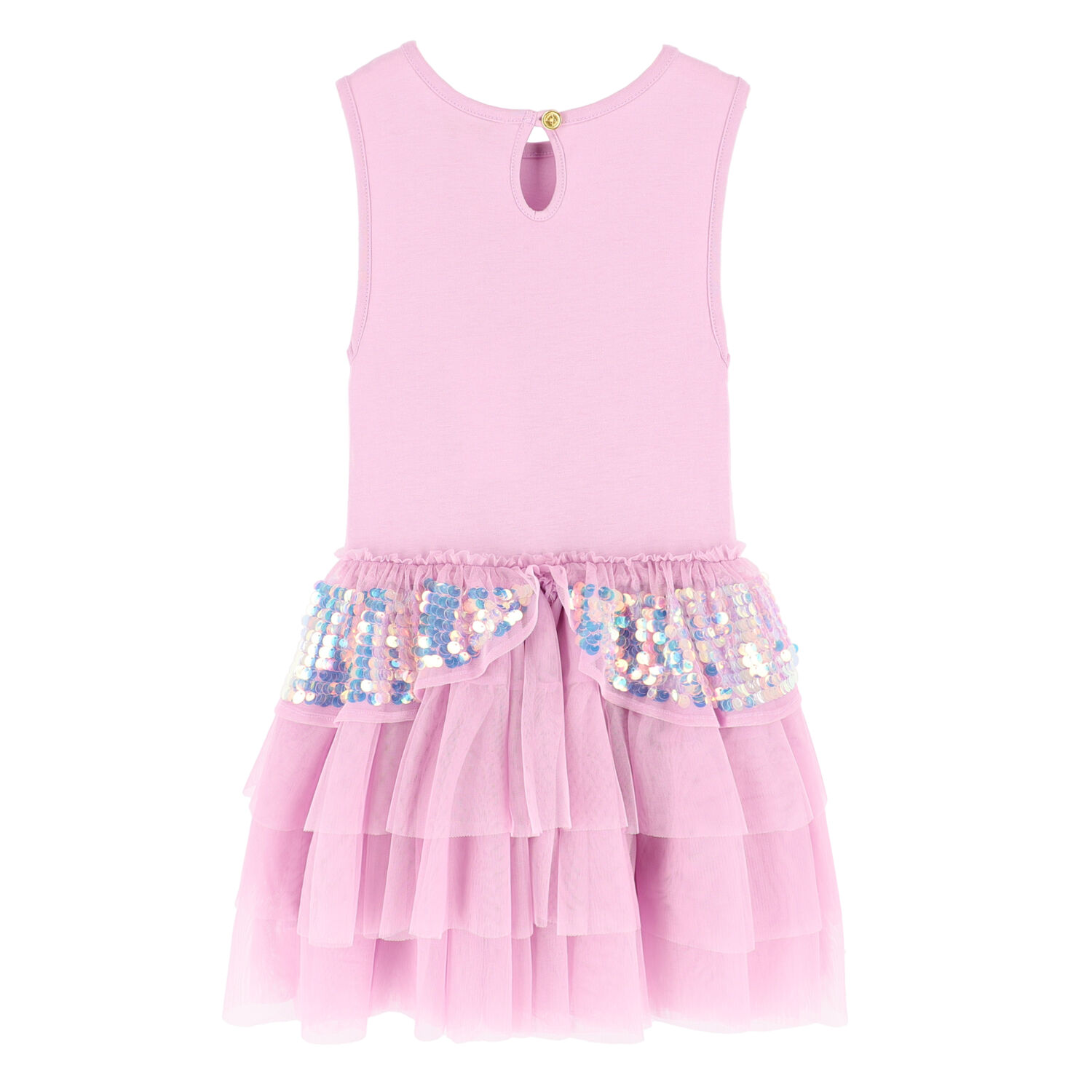 Girls Lilac Tulle & Sequin Dress, 3, hi-res