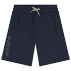 Boys Navy Blue Shorts Set, 1, hi-res