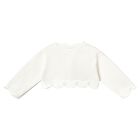 Baby Girls Ivory Knitted Cardigan , 2, hi-res