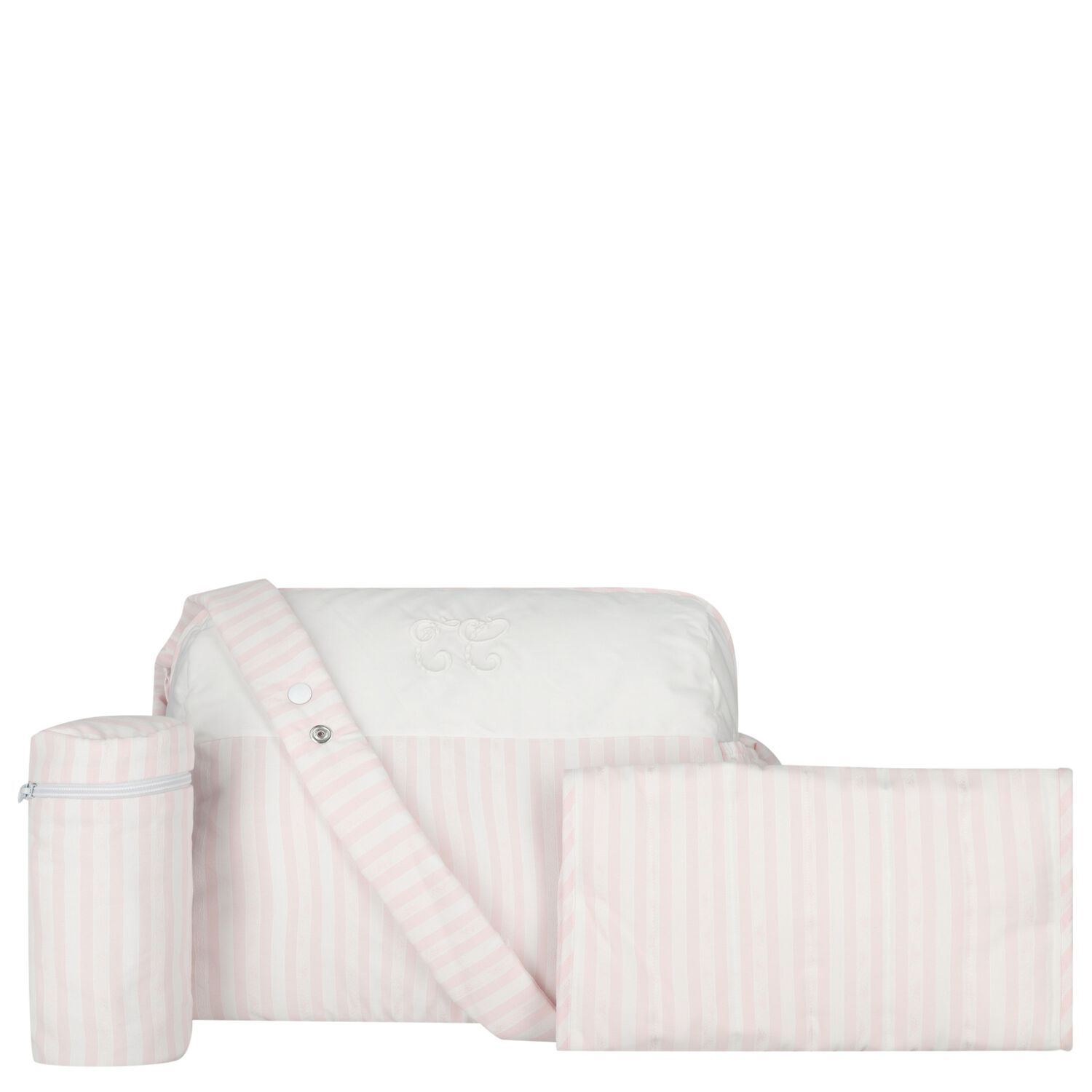 White & Pink Garda Baby Changing Bag Set ( 37CM ), 1, hi-res