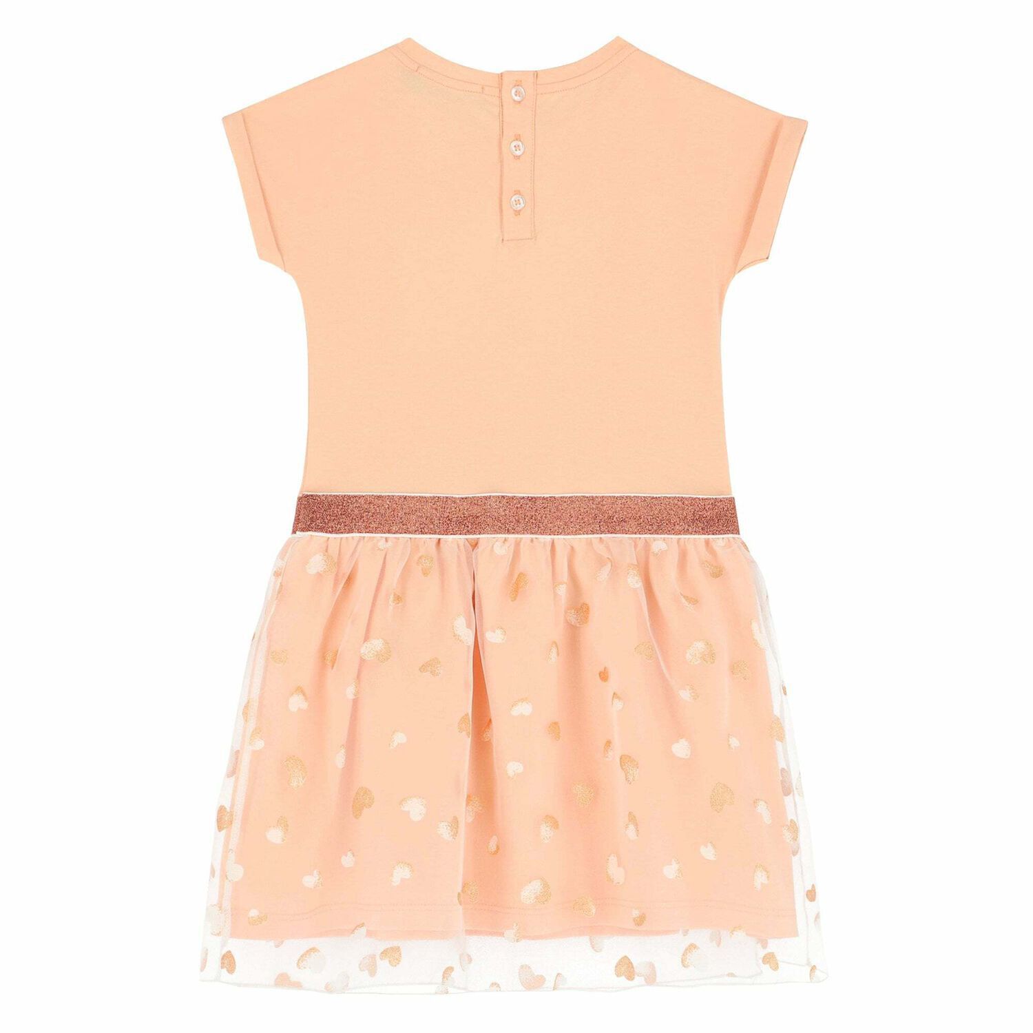 Girls Pink Cotton Dress, 1, hi-res