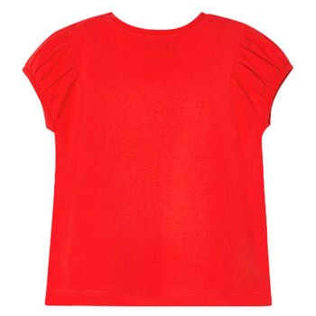 Girls Red Graphic T-Shirt