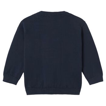 Younger Boys Navy Blue Knitted Jumper