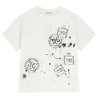 Boys White Logo T-Shirt, 1, hi-res