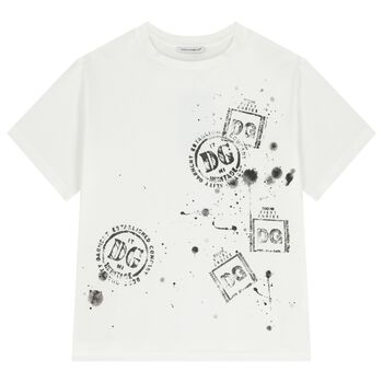 Boys White Logo T-Shirt