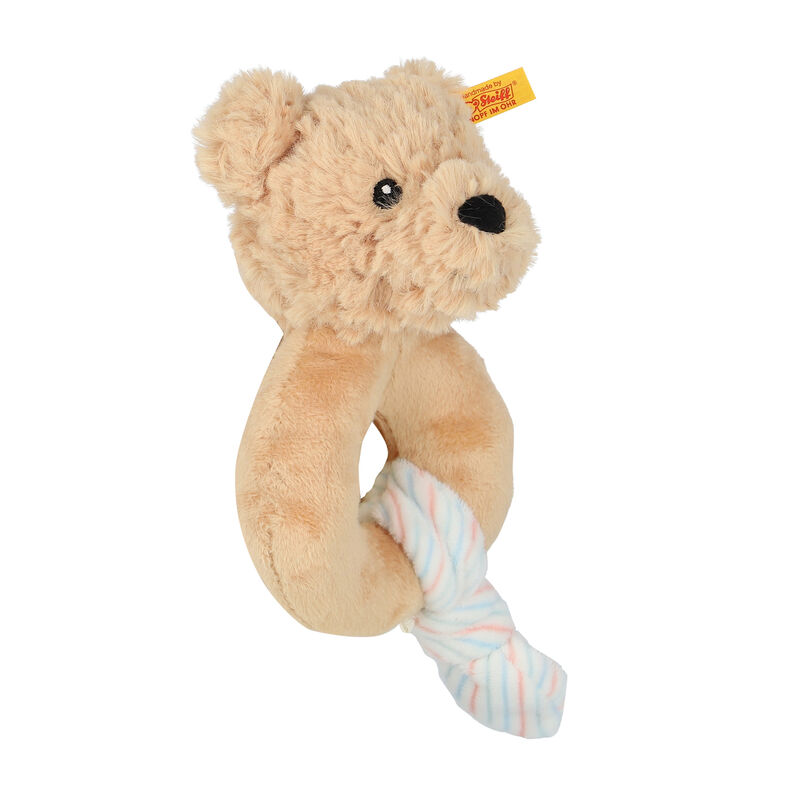 Beige Teddy Bear Grip Toy Rattle ( 14cm ), 1, hi-res image number null