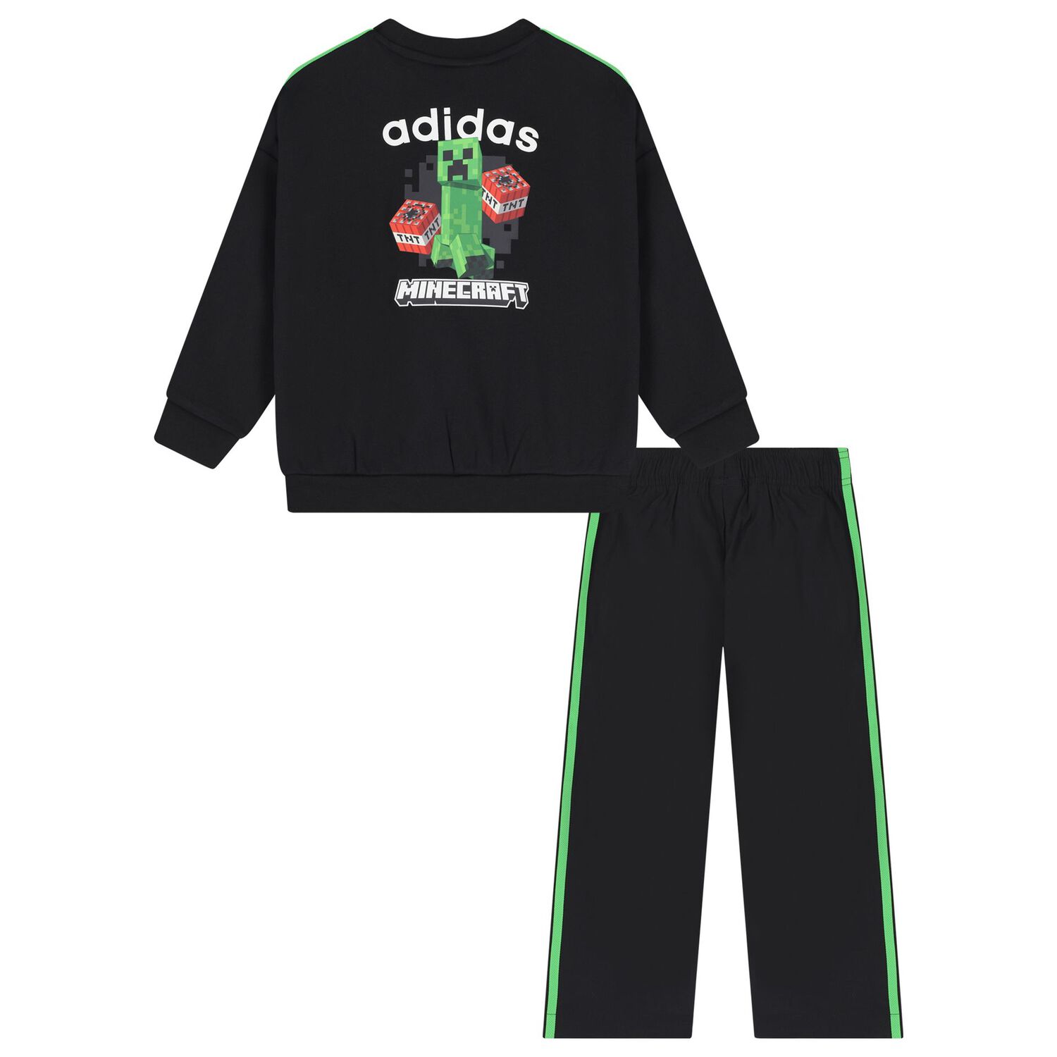 Boys Black & Green Minecraft Logo Tracksuit, 1, hi-res