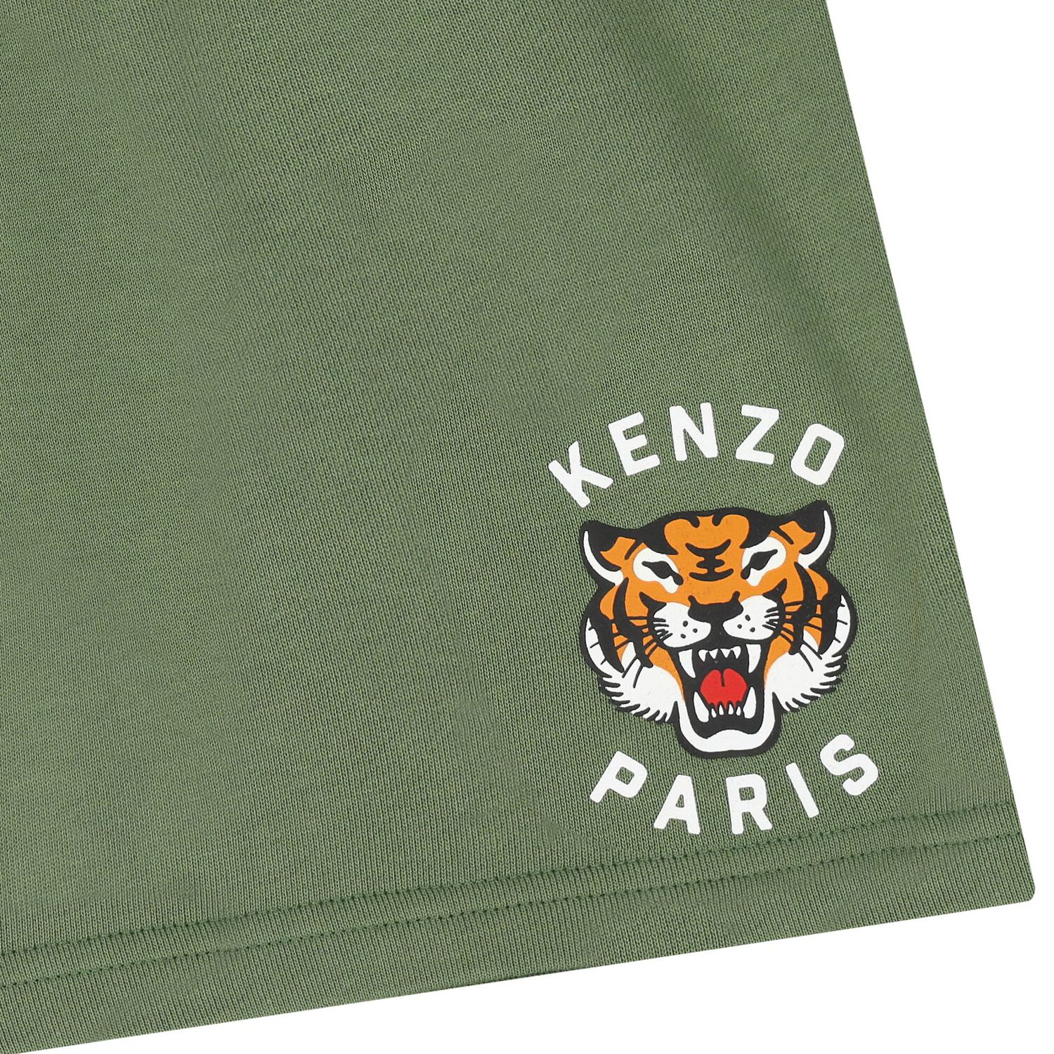Boys Khaki Tiger Logo Shorts, 2, hi-res image number null