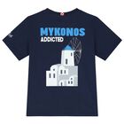 Boys Navy Mykonos T-Shirt, 1, hi-res