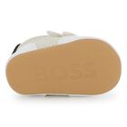 Baby Boys Ivory Logo Pre Walker Shoes, 1, hi-res