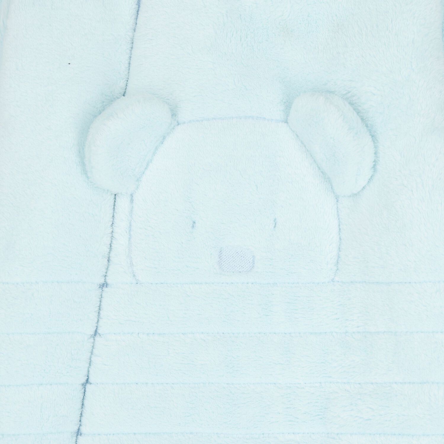 Baby Boys Blue Fleece Hooded Pramsuit, 1, hi-res image number null