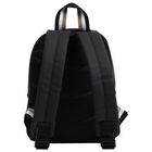 Boys Black Logo Backpack, 1, hi-res