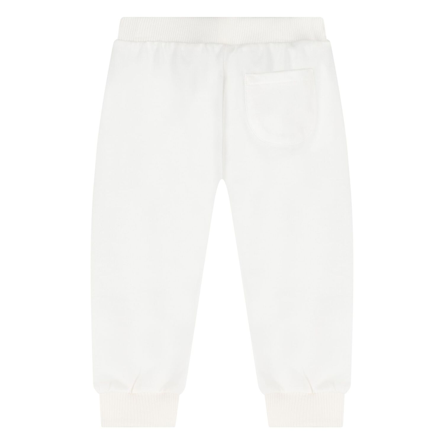 Younger White Teddy Bear Logo Joggers, 1, hi-res