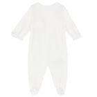 Baby Girls White Bear & Bunny Babygrows ( 2-Pack ), 3, hi-res