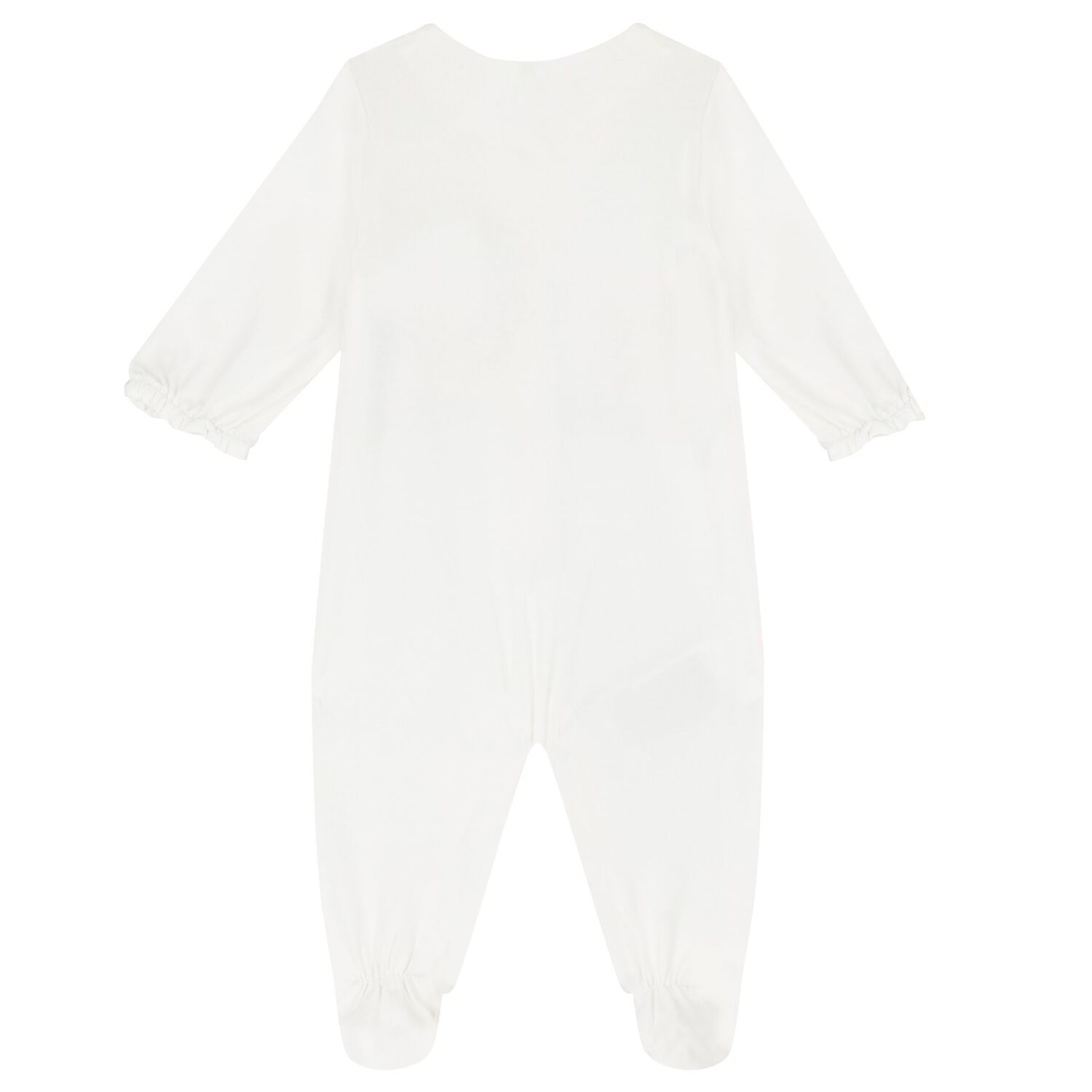 Baby Girls White Bear & Bunny Babygrows ( 2-Pack ), 3, hi-res