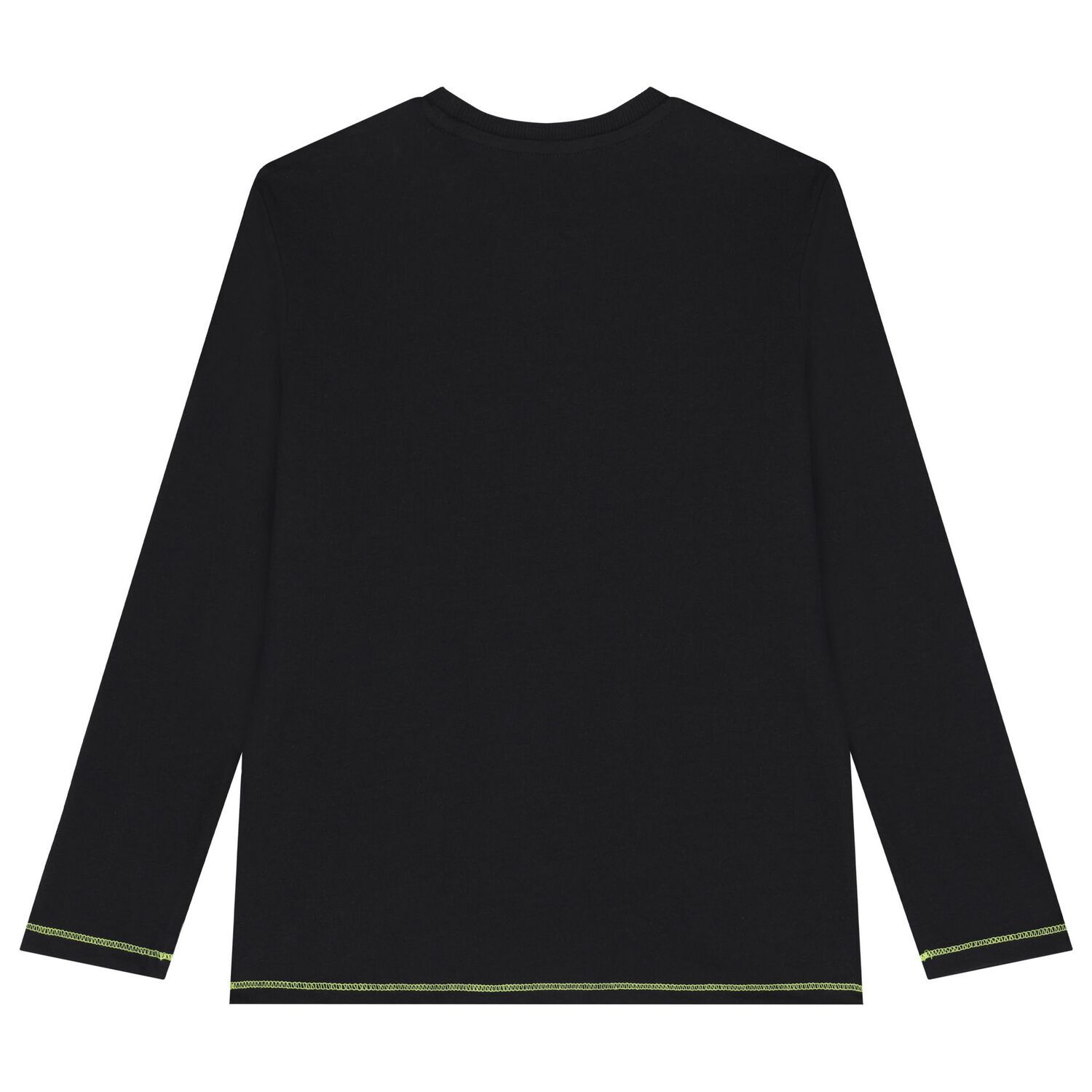 Boys Black Logo Long Sleeve Top, 2, hi-res image number null