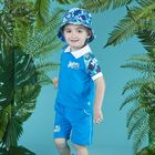 Boys Blue Polo Short Set, 1, hi-res