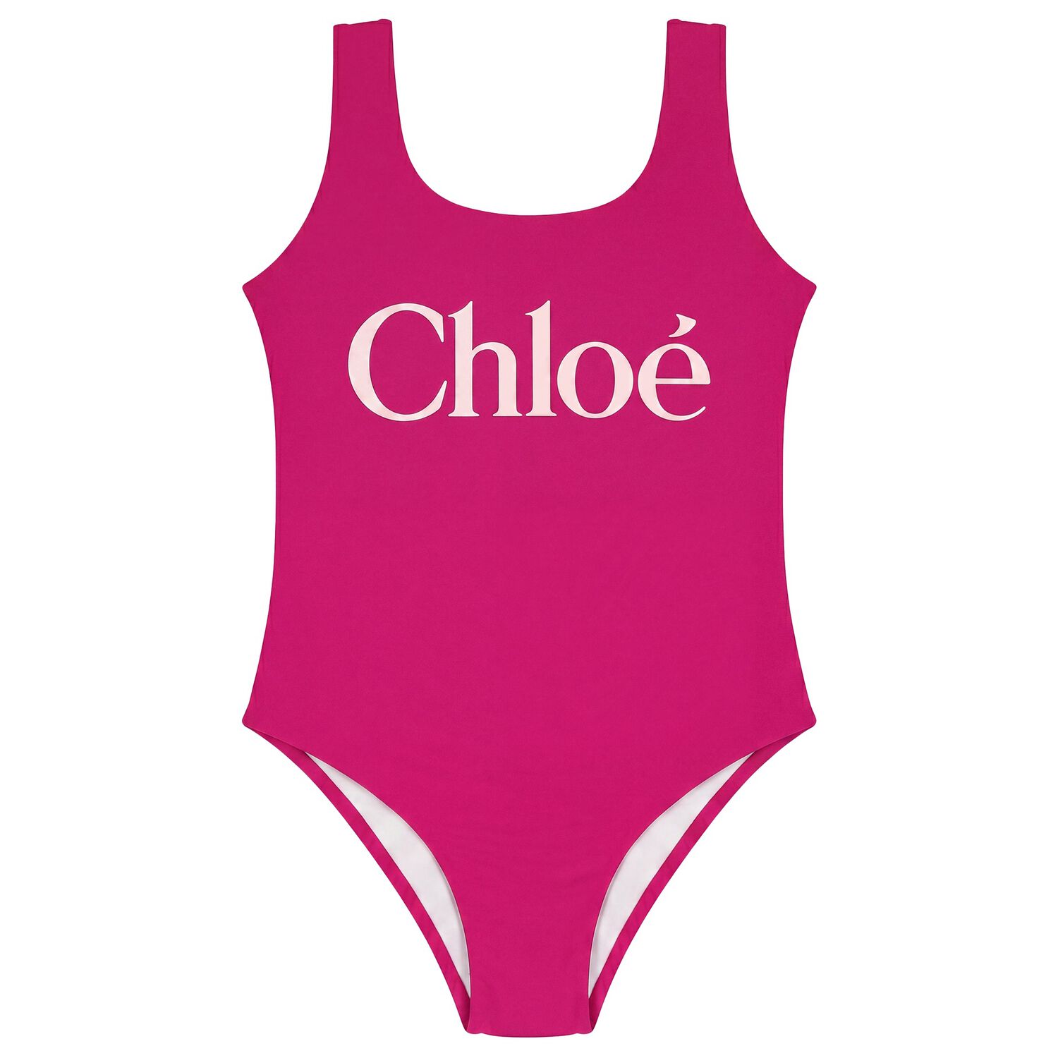 Girls Mini Me Pink Logo Swimsuit, 1, hi-res