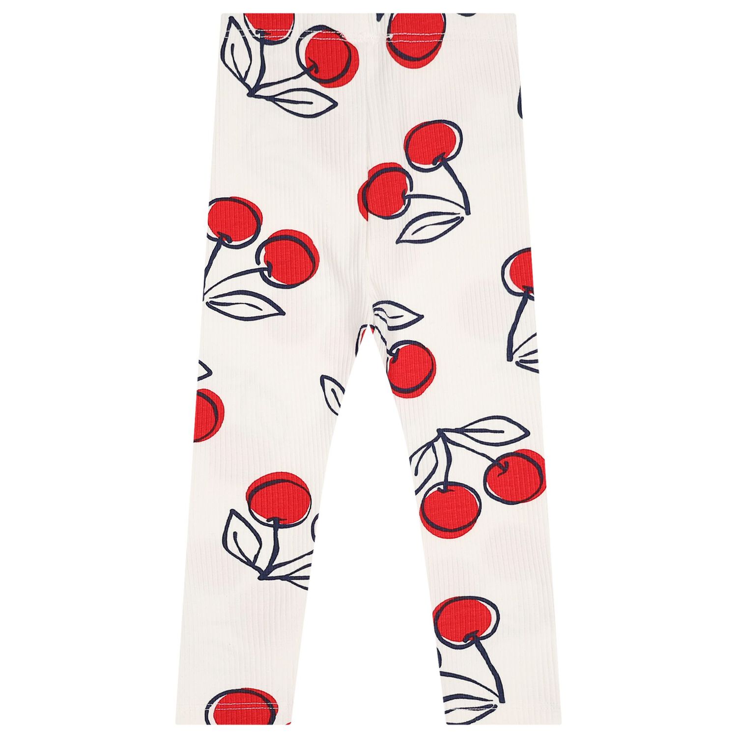 Younger Girls Red & White Cherry Leggings Set, 2, hi-res
