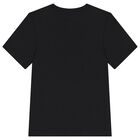 Boys Black Logo T-Shirt, 1, hi-res