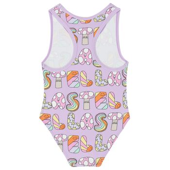 Younger Girls Purple Swimsuit