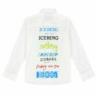 Boys White Logo Shirt, 1, hi-res