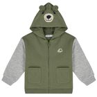 Younger Boys Green & White 3 Piece Tracksuit, 1, hi-res
