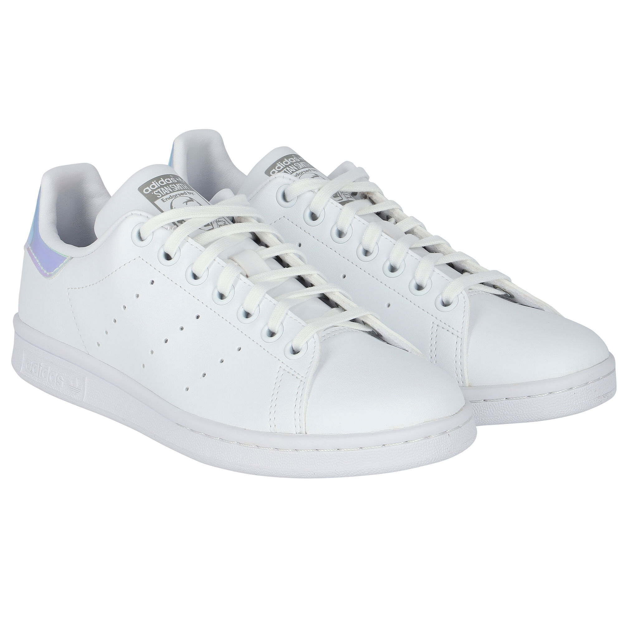 adidas Originals White Iridescent Stan Smith Trainers Junior
