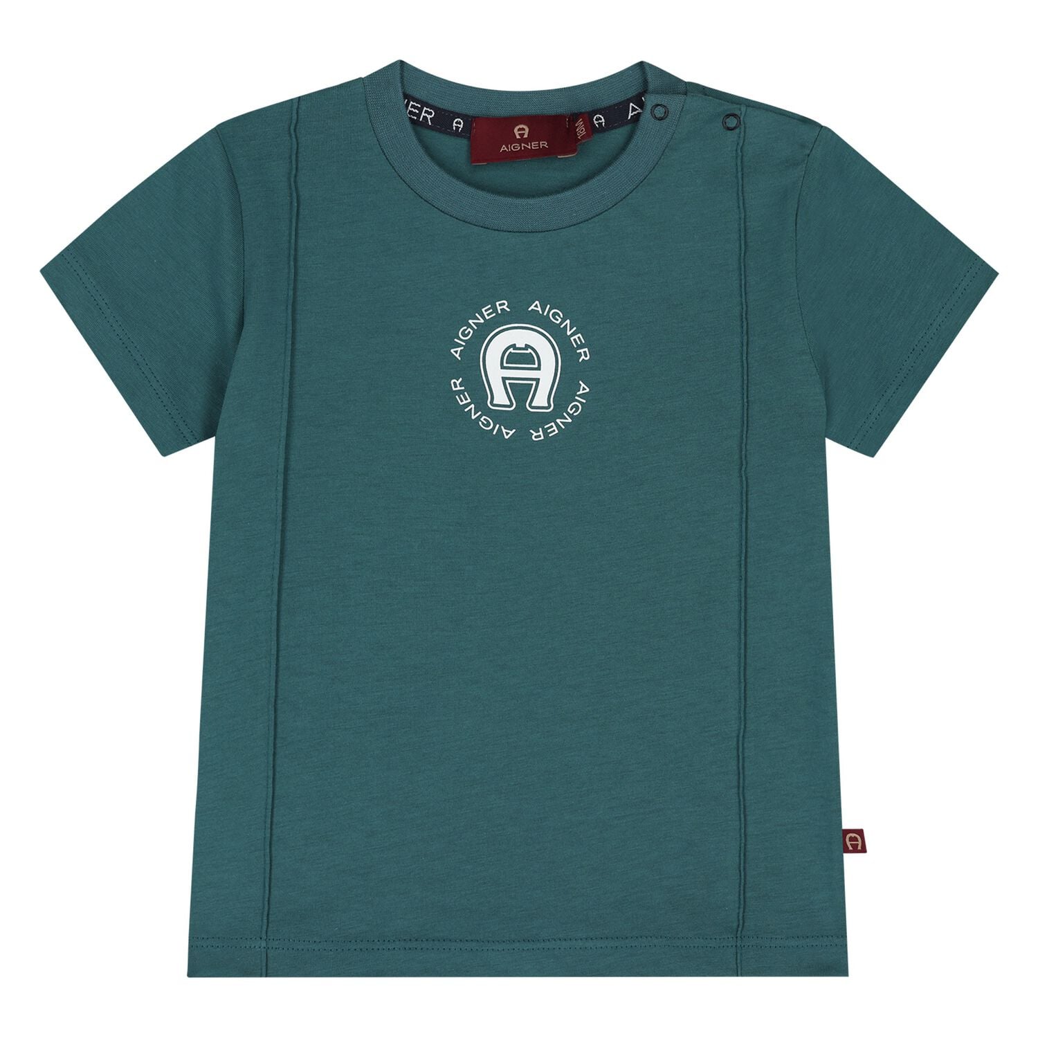 Younger Boys Green Logo T-Shirt, 1, hi-res
