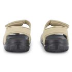 Boys Beige & Black Logo Sandals, 2, hi-res