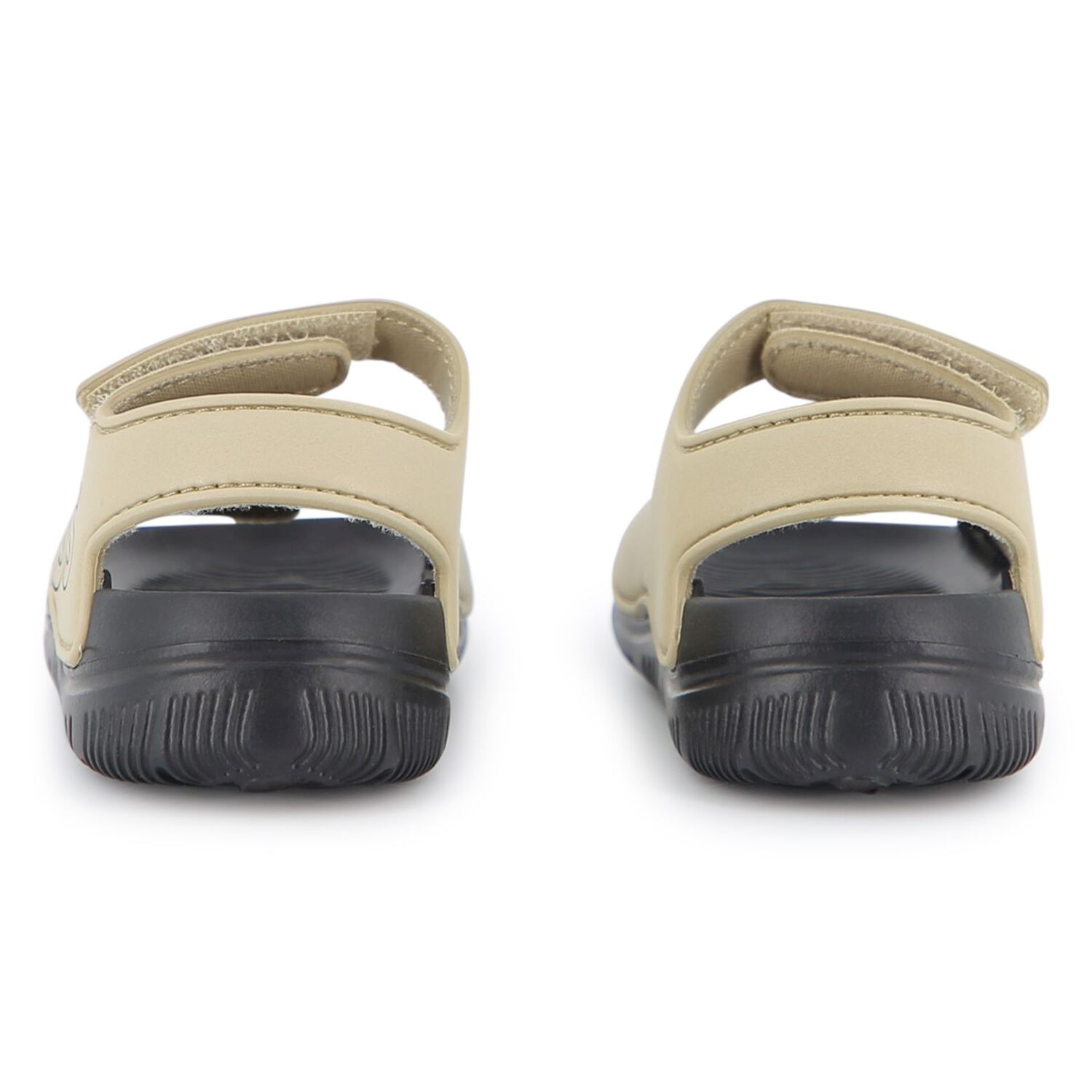 Boys Beige & Black Logo Sandals, 2, hi-res
